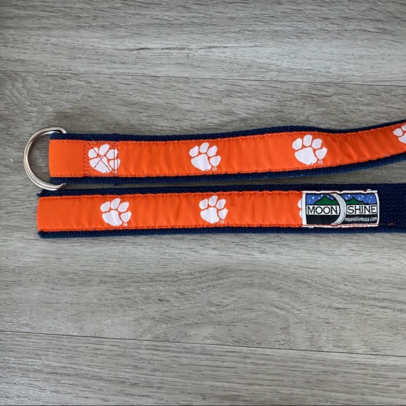 Clemson paw D-ring belt orange & navy - Picture 3 of 3